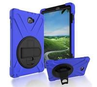 JZ 360 Degrees Kickstand Case Cover Compatible with Samsung Galaxy Tab A 10.1 2016 with S Pen SM-P580 Stand Case with Wrist Strap and Shoulder Strap - Blue