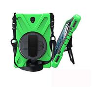 JZ 360 Degrees Kickstand Case Cover Compatible with Samsung Galaxy Tab S4 10.5 (SM-T830,T835,T837) Stand Case with Wrist Strap and Shoulder Strap - Green