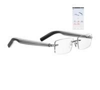 JZ AI Smart Glasses with Bluetooth - Blue Light Filtering,Immersive 360° Stereo Sound, Touch Volume Control, Auto On/Off, Bluetooth 5.4 Support Voice Assistant/Android/Mac/PC -Gray frame