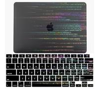 JZ Case for MacBook Old Pro 13 2009-2012 Models A1278 Laptop Hard Shell Cases [Flash Black Clear][Keyboard Cover] - LT29