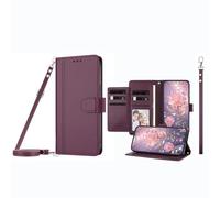 JZ Case for Xiaomi Poco C85x Wallet Case with 9 Card Slots & Photo Window, Premium Leather Flip Cover with Kickstand Crossbody Phone Purse & Adjustable Lanyard & Wristlet - Purple