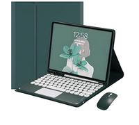 JZ Combo Magnetic Touch Keyboard Case for iPad Air 11-inch M2 2024 Case with Keyboard Cover Mouse（Pen not included） For iPad Air 11 inch - Dark Green