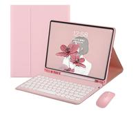 JZ Combo Magnetic Touch Keyboard Case for iPad Pro 10.5 inch 2017 / Air 3rd Generation 2019 Case with Keyboard Cover Mouse（Pen not included） For iPad Air 3rd Gen/Pro 10.5 inch - Pink