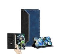 JZ Dual-Tone Flip Wallet Case for TCL 50 NxtPaper / 50 Pro NxtPaer / 60 XE NxtPaper,RFID Blocking PU Leather Cover with Card Slots & Stand Function - Black&Dark Blue