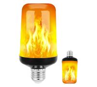 JZ LED Flame Light Bulb,E27 Standard Base Flame Bulb,5W Flame Bulb Party Bulb Lights,Upside Down Effect,Energy Efficient Flaming Fire Lights for Indoor/Outdoor Use (4 PCS)