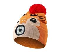 JZ LED Lighted Beanie Hat,LED Headlamp Beanie Cap,USB Beanie Hat Winter Knit Hat Torch for Cycling,Running,Camping,Ridding,Hiking, for Dad Men Women Teens (Milu Deer)