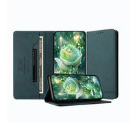 JZ Premium Magnetic Flip Wallet Case for TCL 60 SE NxtPaper Case RFID Blocking, Shockproof, Wireless Charging Compatible - Green