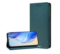 JZ Premium PU Leather Flip Cover Wallet Case for Honor Magic5 Lite / X9a / X40 5G Case, RFID-Blocking with Hidden Card Slots & Strong Magnetic Closure, Stylish & Practical Protection - Dark Green