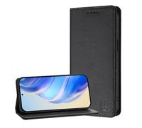 JZ Premium PU Leather Flip Cover Wallet Case for TCL 605/60 SE Case, RFID-Blocking with Hidden Card Slots & Strong Magnetic Closure, Stylish & Practical Protection - Black