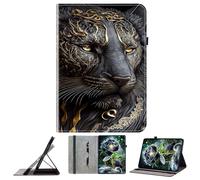 JZ PU Leather Crystal Pattern Wallet Case for Honor Pad X8 Pro / X9 2023 Stand Protective Flip Cover - Jaguar