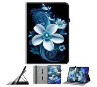 JZ Shockproof Crystal Painted Flip Cover for Honor MatePad Mini PU Leather Wallet Case with Pencil Holder & Stand - Orchid