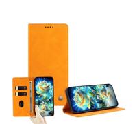 JZ Ultra-Thin PU Leather Wallet Case for TCL 60 SE NxtPaper with Card Slots, RFID Blocking, Kickstand & Magnetic Closure - Yellow