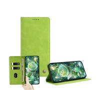JZ Ultra-Thin PU Leather Wallet Case for Xiaomi Poco C71 / RedMi A5 4G with Card Slots, RFID Blocking, Kickstand & Magnetic Closure - Green