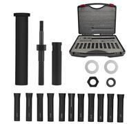 JZAHYUK 18Pcs 95400 in-Line Dowel Pin Puller Master Set, Efficient Dowel Pin Puller Tool Includes Both SAE & Metric Collets, No Slide Hammer Needed, Reduce Work and Potential Hand Injuries
