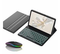 JZCZMCE Keyboard Case for Honor Magic Pad 2 (12.3-inch), Magnetic Detachable Wireless Backlight Keyboard with Bluetooth Mouse,Black
