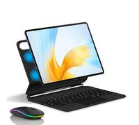 JZCZMCE Keyboard Case for Honor MagicPad2 12.3-inch 2024, Magnetic Floating Cantilever Stand, Ultra-Slim Protective Case with Backlit Keyboard, Multi-Touch Trackpad