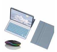 JZCZMCE Keyboard Case for Honor Pad 9 12.1", 7 Colors Backlit, Magnetic Detachable Wireless Backlight Keyboard with Bluetooth Mouse,Blue
