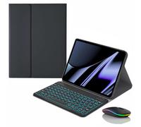 JZCZMCE Keyboard Case for Lenovo Tab P12 Pro 12.6" 2021, Magnetic Detachable Wireless Backlight Keyboard with Bluetooth Mouse,black