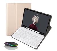 JZCZMCE Keyboard Case for Samsung Galaxy Tab A11+ Plus 11" 2025, Magnetic Detachable Wireless Bluetooth Keyboard with Pencil Holder (Pencil Not included),Gold