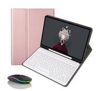 JZCZMCE Keyboard Case for Samsung Galaxy Tab A11+ Plus 11" 2025, Magnetic Detachable Wireless Bluetooth Keyboard with Pencil Holder (Pencil Not included),Rose Gold