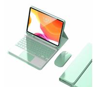 JZCZMCE Keyboard Case for Samsung Galaxy Tab A11+ Plus 11" 2025, Magnetic Detachable Wireless Keyboard, Built-In Pencil Holder, Ultra-Slim Protective Case with Bluetooth Mouse,Green