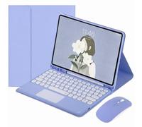 JZCZMCE Keyboard Case for Samsung Galaxy Tab A11+ Plus 11" 2025, Magnetic Detachable Wireless Keyboard with Bluetooth Mouse,Purple