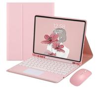 JZCZMCE Keyboard Case for Samsung Galaxy Tab A11+ Plus 11" 2025, Magnetic Detachable Wireless Keyboard with Bluetooth Mouse,Pink