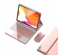 JZCZMCE Keyboard Case for Samsung Galaxy Tab A11+ Plus 11" 2025, Magnetic Detachable Wireless Keyboard, Built-In Pencil Holder, Ultra-Slim Protective Case with Bluetooth Mouse,Pink