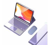 JZCZMCE Keyboard Case for Samsung Galaxy Tab A11+ Plus 11" 2025, Magnetic Detachable Wireless Keyboard, Built-In Pencil Holder, Ultra-Slim Protective Case with Bluetooth Mouse,Purple