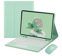 JZCZMCE Keyboard Case for Samsung Galaxy Tab A9+/A9 Plus 11'' 2023, Magnetic Detachable Wireless Keyboard with Bluetooth Mouse,Green