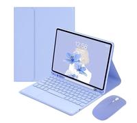 JZCZMCE Keyboard Case for Samsung Galaxy Tab S11 Ultra 14.6 inch 2025 (SM-X930/X936B), Built in Pencil Holder, Magnetic Detachable Wireless Keyboard with Bluetooth Mouse,Purple.