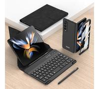 JZCZMCE Keyboard Case for Samsung Galaxy Z Fold 7, Magnetic Detachable Wireless Keyboard with S Pen Holder [Keyboard + Case + Capacitive Pen],Black