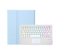 JZCZMCE Keyboard Case for Xiaomi Mi Pad 7/7 Pro 11.2" 2024, 7 Colors Backlit, Detachable Wireless Keyboard with Smart Touchpad,Blue