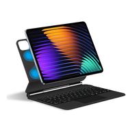 JZCZMCE Keyboard Case for Xiaomi Mi Pad 7/7 Pro 11.2 inch 2024, Magnetic Floating Cantilever Stand, Ultra-Slim Protective Case with Backlit Keyboard, Multi-Touch Trackpad,Black