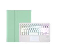 JZCZMCE Keyboard Case for Xiaomi Mi Pad 8/8 Pro 11.2" 2025, 7 Colors Backlit, Detachable Wireless Keyboard with Smart Touchpad,Green