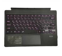 JZCZMCE Keyboard Type Cover for Surface Pro 3/4/5/6/7, Portable Wireless Bluetooth Keyboard with Touchpad, 7-Color LED Backlit and Built-in Rechargeable Battery,Arabic