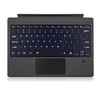 JZCZMCE Keyboard Type Cover for Surface Pro 3/4/5/6/7, Portable Wireless Bluetooth Keyboard with Touchpad, 7-Color LED Backlit and Built-in Rechargeable Battery,English
