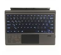 JZCZMCE Keyboard Type Cover for Surface Pro 3/4/5/6/7, Portable Wireless Bluetooth Keyboard with Touchpad, 7-Color LED Backlit and Built-in Rechargeable Battery,French