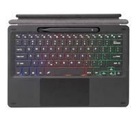 JZCZMCE Keyboard Type Cover for Surface Pro 8/9/Pro X, Portable Wireless Bluetooth Keyboard with Touchpad, 7-Color LED Backlit and Built-in Rechargeable Battery,Korean