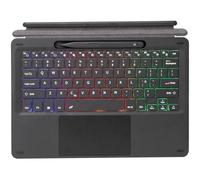 JZCZMCE Keyboard Type Cover for Surface Pro 8/9/Pro X, Portable Wireless Bluetooth Keyboard with Touchpad, 7-Color LED Backlit and Built-in Rechargeable Battery,Spanish