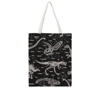 JZemdybill Canvas Tote Bag, Jurassic Dinosaurs Handbag, Shoulder Bag for Women Work Daily Use