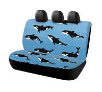 JZemdybill Car Back Seat Cover, Cute Killer Whale Car Seat Cover, Universal Seat Covers Set for Most Cars Trucks SUVs