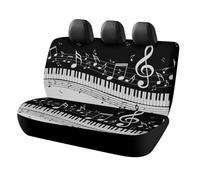 JZemdybill Car Back Seat Cover, Piano Key Notes Car Seat Cover, Universal Seat Covers Set for Most Cars Trucks SUVs