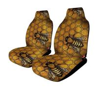 JZemdybill Car Cover Seats Front, Bee Honeybee Car Seat Cover, Universal Car Seat Protector