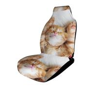 JZemdybill Car Cover Seats Front, Cat Nail Pattern Cat Pattern Car Seat Cover, Universal Car Seat Protector