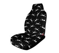 JZemdybill Car Cover Seats Front, Cute Black Cat Pattern Car Seat Cover, Universal Car Seat Protector
