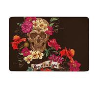 JZemdybill Carpet Floral Sugar Skull Day of The Dead Rug, Soft Floor Mat For Living Room, Bedroom (100 X 150cm)