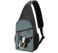 JZemdybill Chest Bag, Boston Terrier Sling Bag, Crossbody Bag Casual Daypack for Men Women