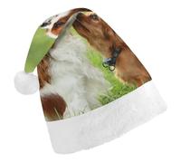 JZemdybill Christmas Hat,Cavalier King Charles Spaniel Hat for Various Holiday Parties