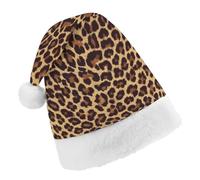 JZemdybill Christmas Hat,Cheetah Pattern Hat for Various Holiday Parties